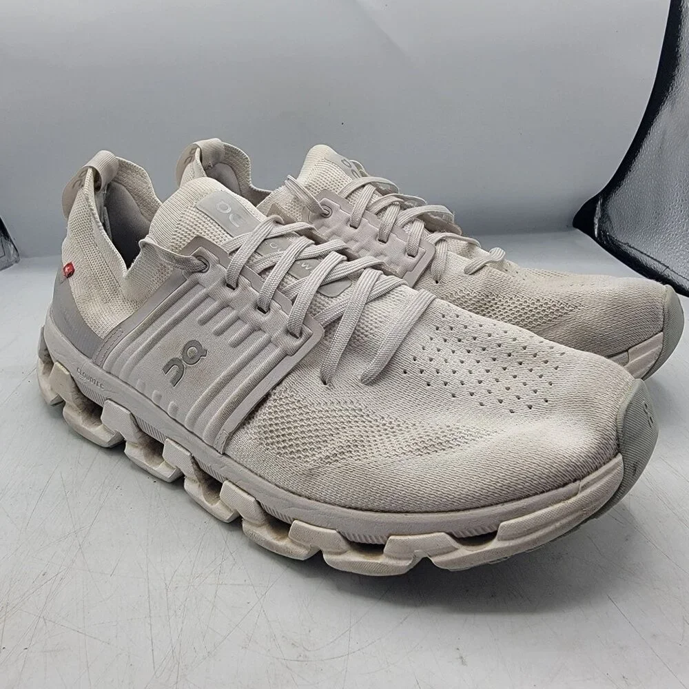 ON Cloudswift 3 Womens 10 Triple White Running Shoes Athletic Sneakers Walking